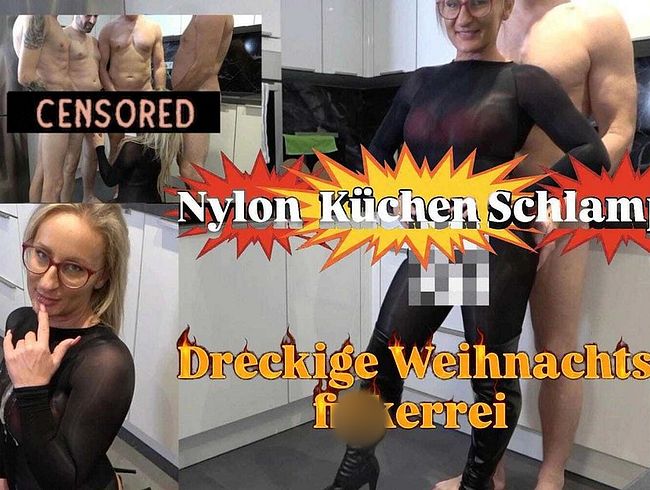 Dreckige Weihnacht fi**errei.... Küchen Schlampe am Werk